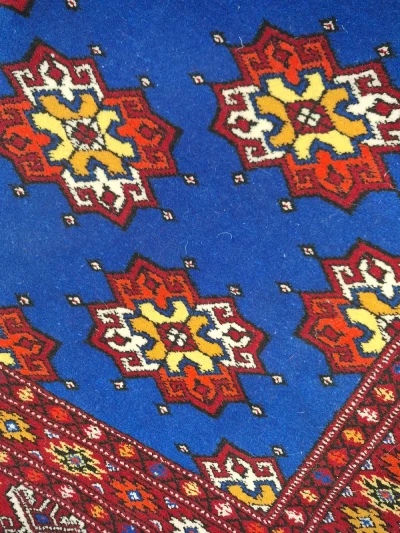 قیمت فرش ترکمن دست بافت طرح تاج خروس