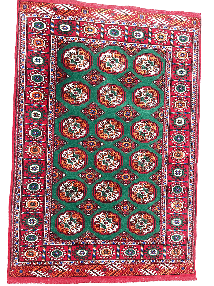 فرش ترکمن طرح اصیل ماری گل