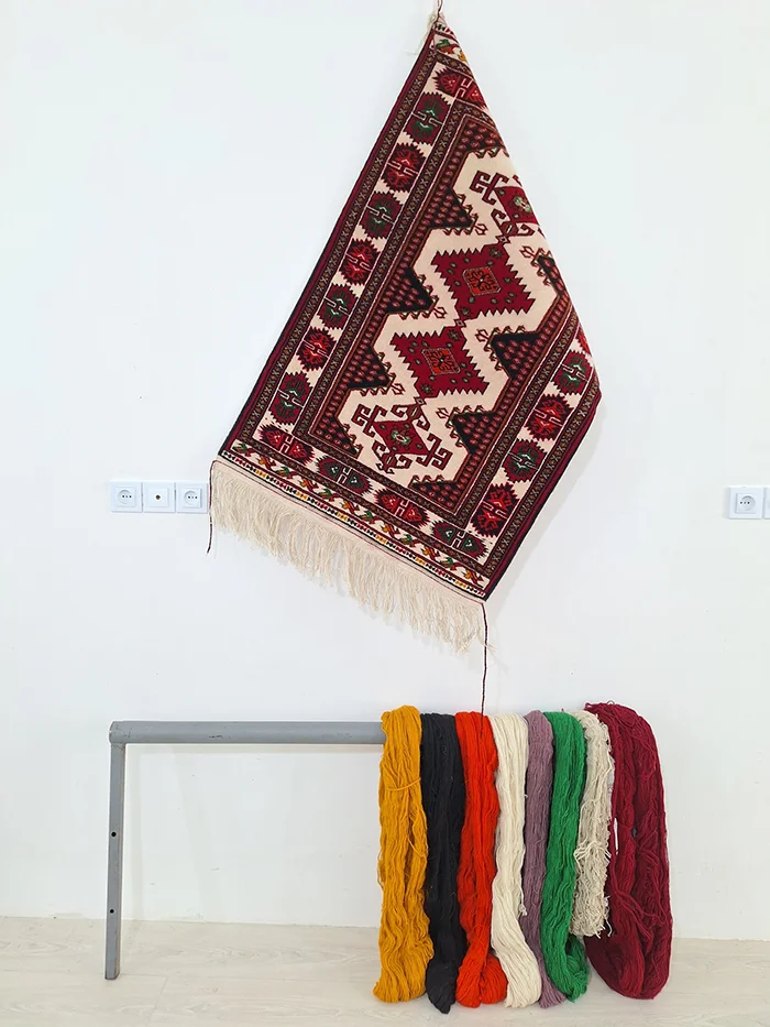 قیمت فرش ترکمن  دستباف طرح قیچلی طوینق