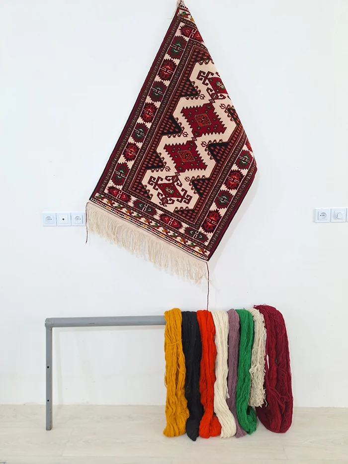 قیمت فرش ترکمن  دستباف طرح قیچلی طوینق